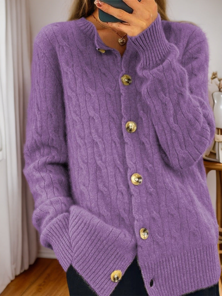 Sofie | Scandinavian Retro Cable Knit Cardigan