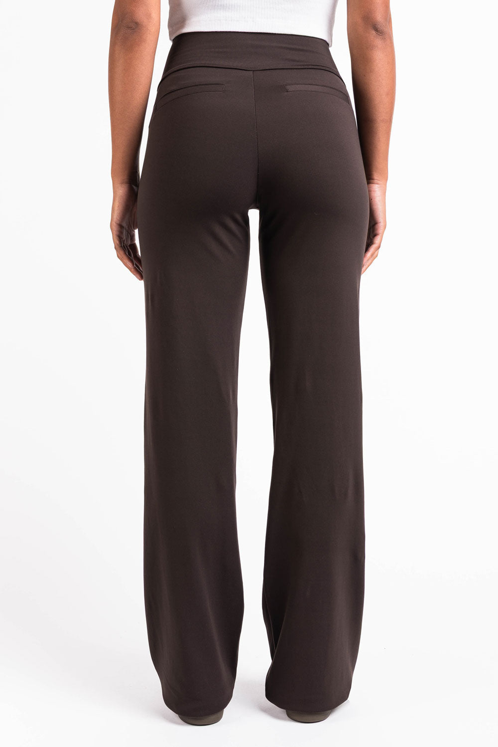 MFLLONDON | High ActiveFlex Straight Pants - Brown