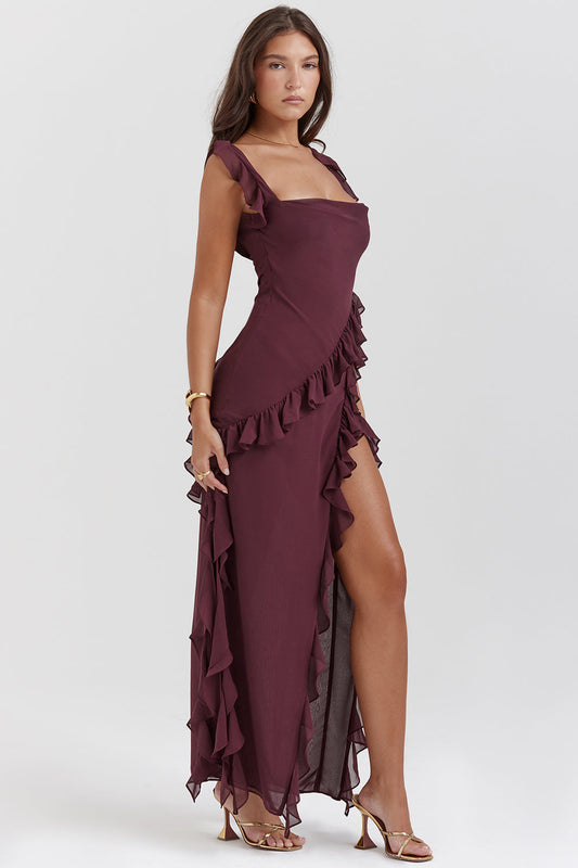 MFLLondon™ | Crimson Cascade Dress