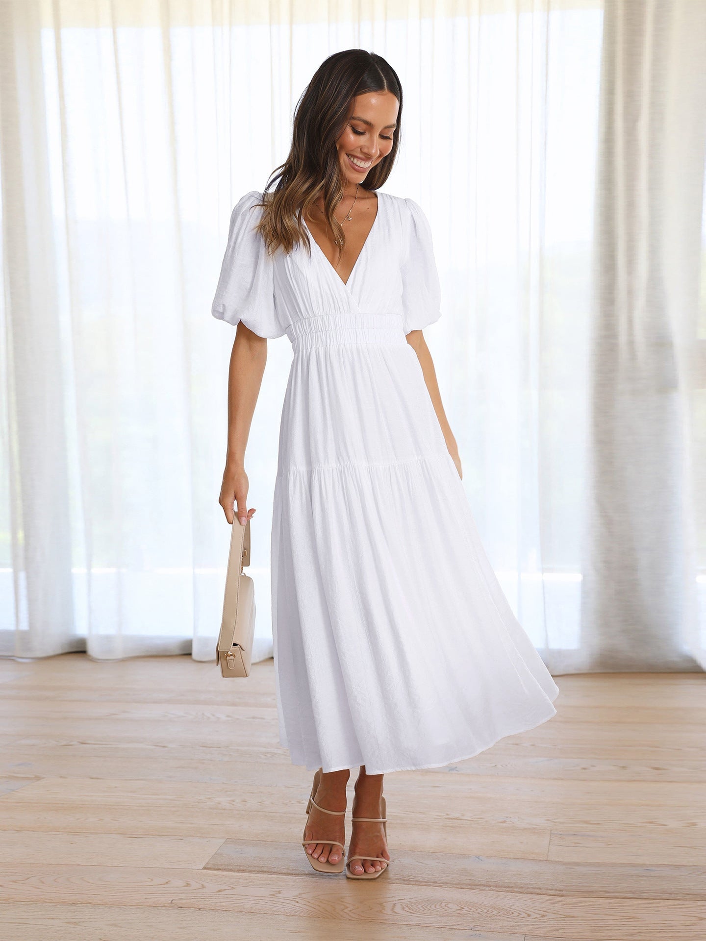 MFLLondon™| Serene Elegance Midi Dress