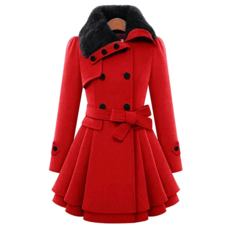 MFLLondon™  | Chic trench coat with sustainable fur