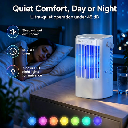 SereneCool Portable Night Light Fan