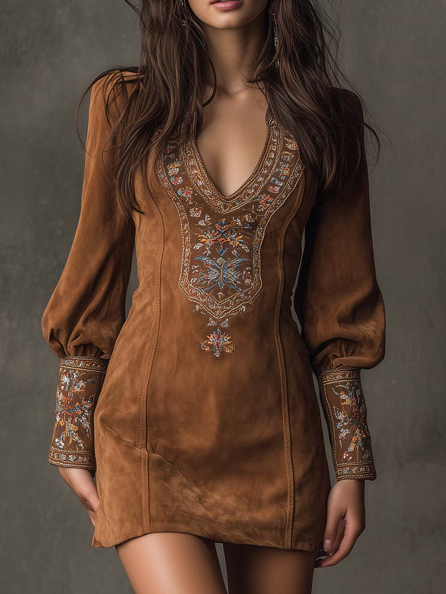 MFLLONDON |  Suede Mini Dress