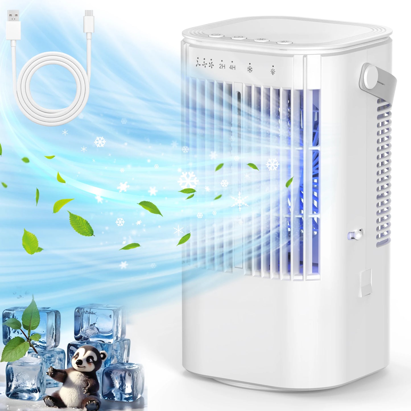 SereneCool Portable Night Light Fan