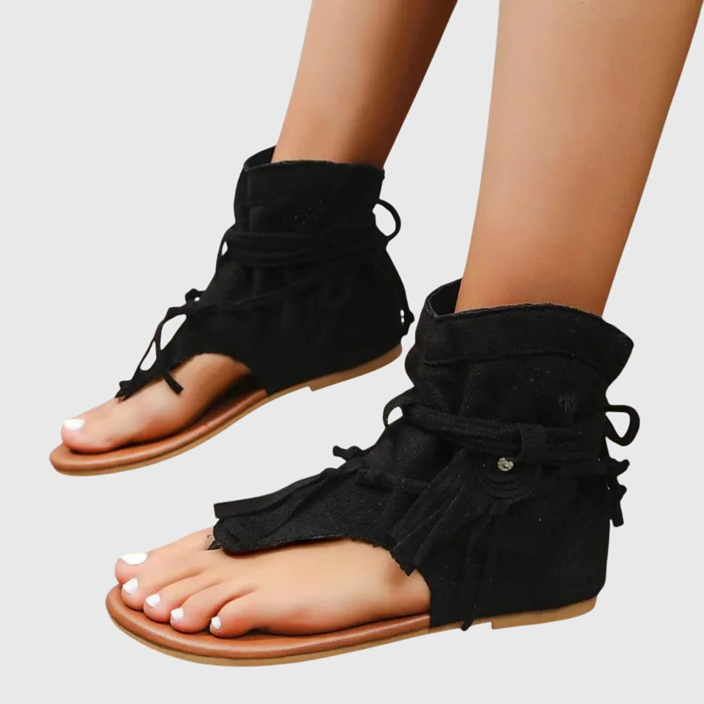 Bellie - Fringe Accent Sandals